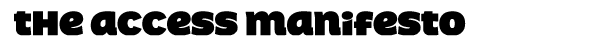 The access manifesto